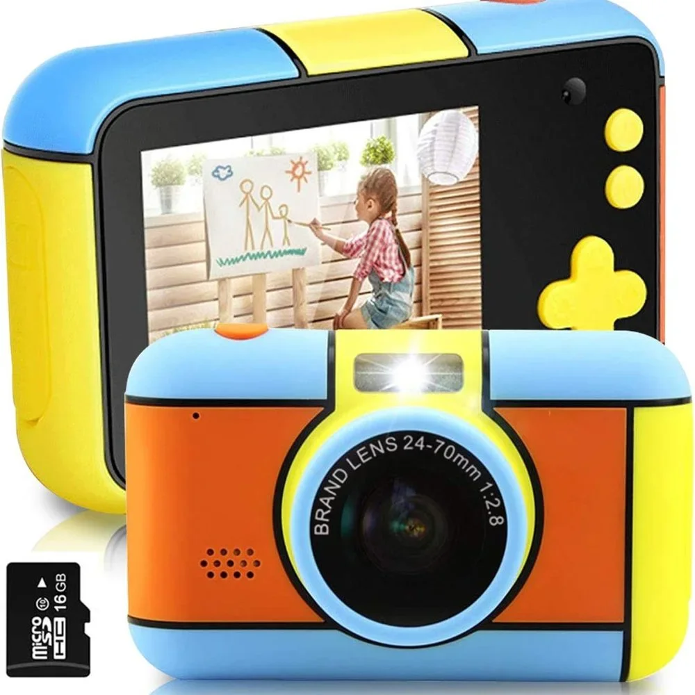 Kids Camera for 3-12 y.o., 2.4 inch HD Screen, 1080P Rechargeable Compact (16GB - Picture 1 of 11